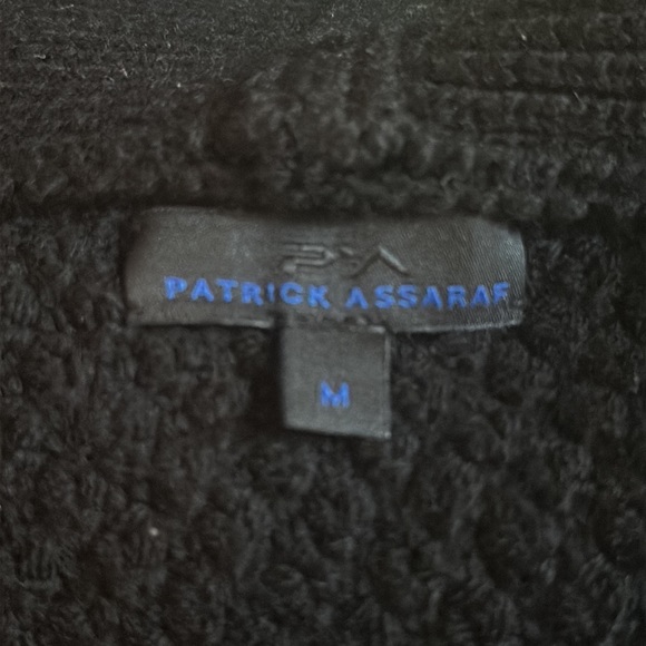 Patrick Assaraf black knit 100% merino wool cardigan - Picture 3 of 5